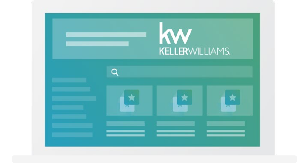 A laptop showing a Keller Williams webpage